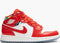 Nike Air Jordan 1 Mid Barcelona Sweater Red Patent (GS) - nvmind.net