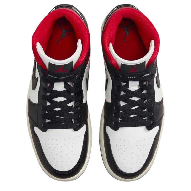 Nike Air Jordan 1 Mid Sail Gym Red (W)
