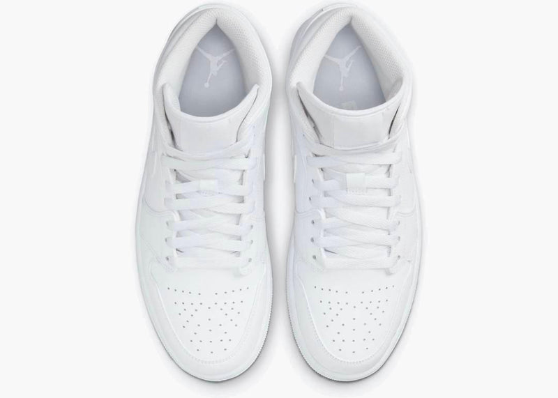 Nike Air Jordan 1 Mid Triple White (2022) - nvmind.net