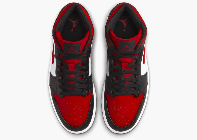 Nike Air Jordan 1 Mid White Black Red (2022) - nvmind.net
