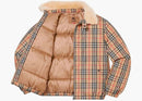 Supreme Burberry Shearling Collar Down Puffer Jacket Beige - nvmind.net