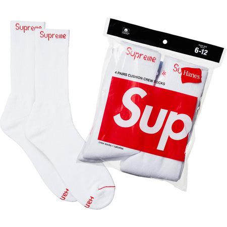 Supreme Hanes Socks (4 Pack) White - nvmind.net